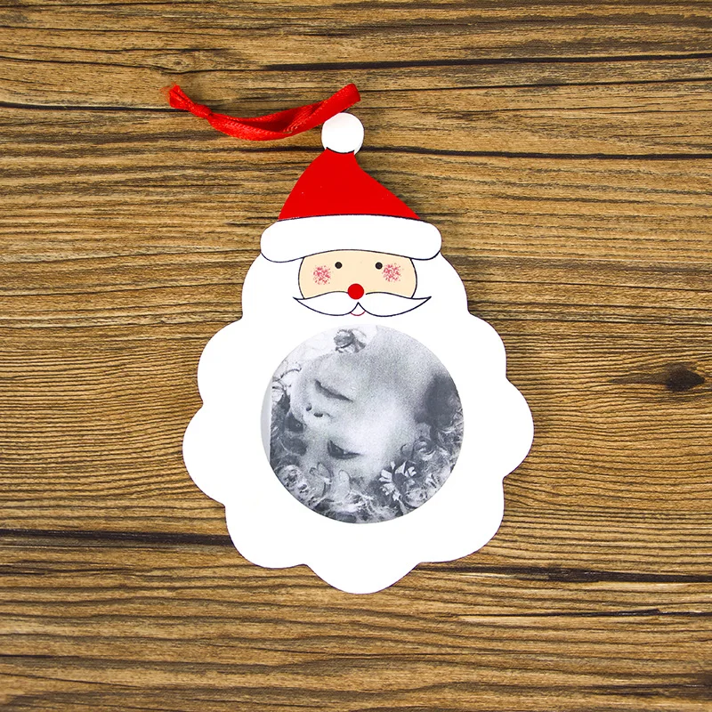 Santa Claus Рождественские украшения для дома DIY деревянная подвесная фоторамка Jingle подвеска-колокольчик современные фоторамки Новогодние украшения - Цвет: Santa Claus
