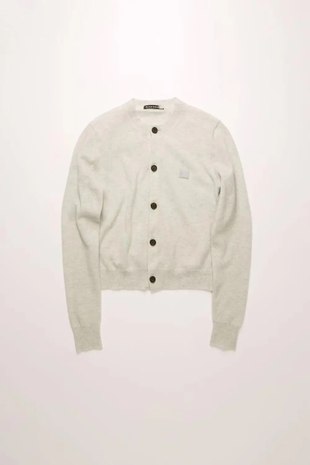 New 2020 Spring AC  studios Smiling face 100% Wool Sweater Smiley Cube Square Crew O-Neck Cardigan A3