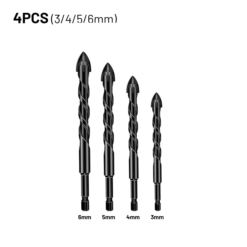 

Tile Drill Bits Workshop Black Cross Head Drilling Equipment Hard Alloy