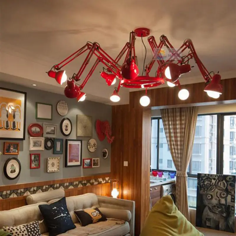 Люстра в скандинавском стиле Потолочная железная В индустриальном