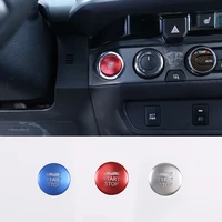 aluminum alloy car ignition key cover engine start stop button cover sticker for toyota tacoma 2016 2020 interior accessories