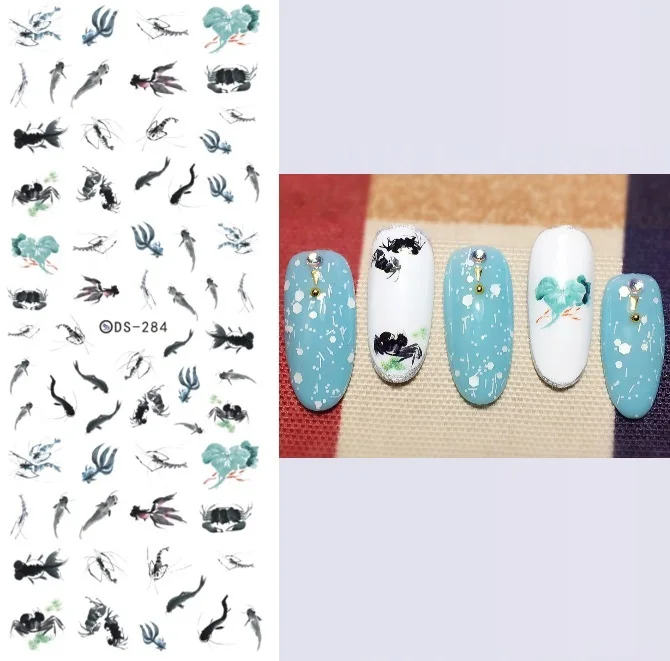 Cartoon Patterns! Nails Art Manicure Water Transfer Decal Decorations Design Nail Sticker For Tips Beauty | Красота и здоровье