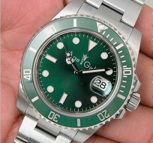 

Classic New Men Automatic Mechanical Gold Black Green Blue Stainless Steel Ceramic Bezel Sapphire Sport Classic Watch AAA+