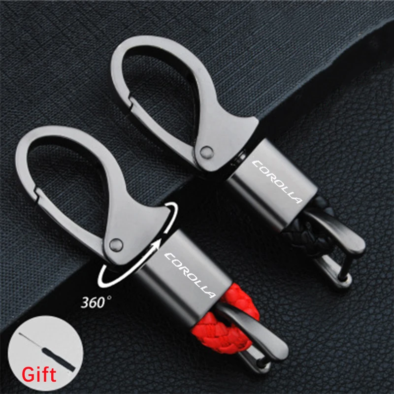 

Metal Car Keychain Buckle Waist With Logo Key Ring for Toyota Corolla Camry Yaris C-hr Auris Corolla Auto Keychain Accessories