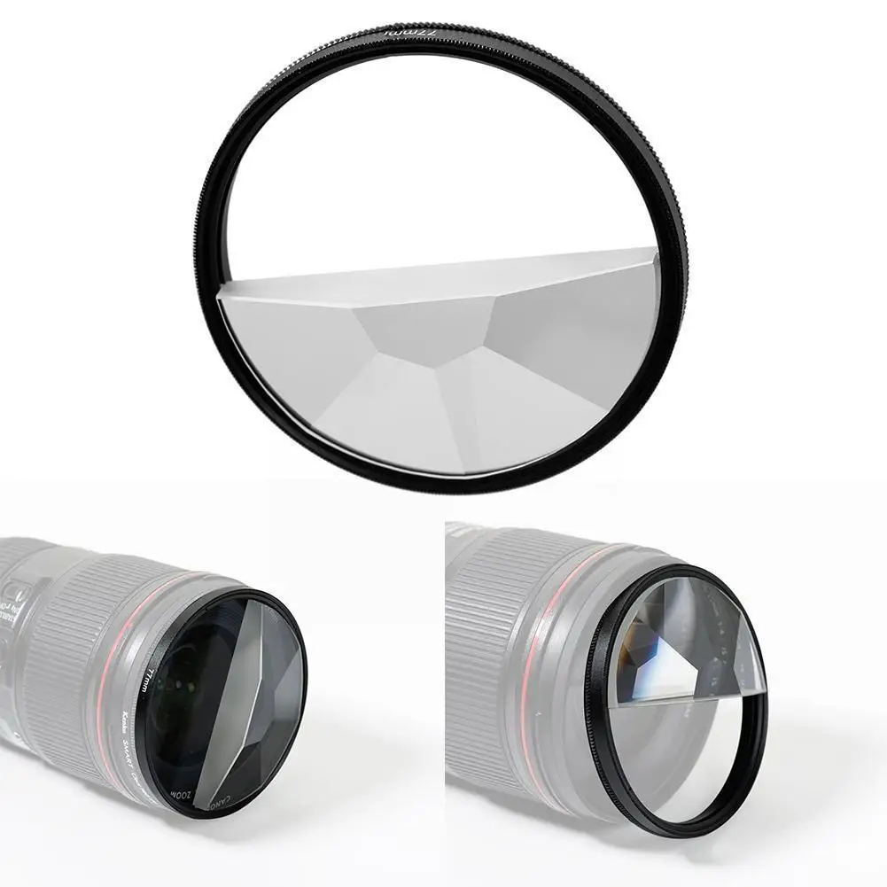 

Half Moon Kaleidoscope Camera Filter Rotatable Photography Accessories Prism Fractal Special Filters Effect Filter A5T0