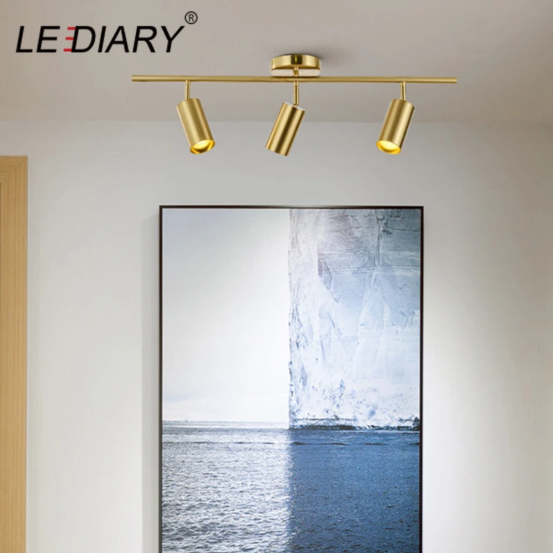 LEDIARY вращающаяся Золотая потолочная лампа регулируемая угловая точечная 7 Вт GU10