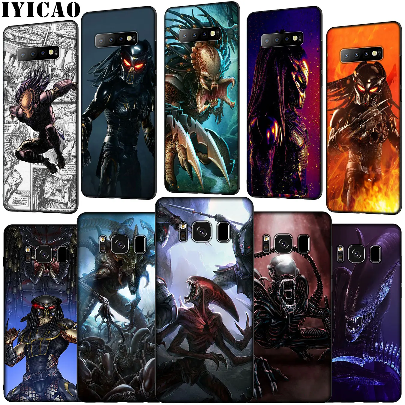 IYICAO Alien Predator Мягкий силиконовый чехол для телефона Samsung Galaxy S20 Ultra S10 Lite S9 S8 Plus S6 S7 Edge