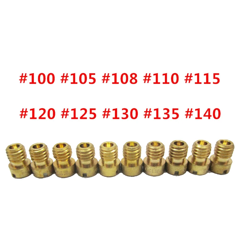 10Pcs Carburetor Main Jet Kit & Slow/Pilot for PWK Keihin OKO CVK PWM NSR KSR Motorcycle |