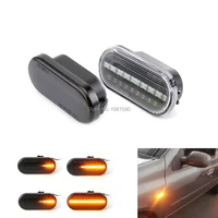 2x led side marker turn signal water flowing lights for vw golf 3 4 beetle bora caddy passat lupo sharan polo vento t5 fox