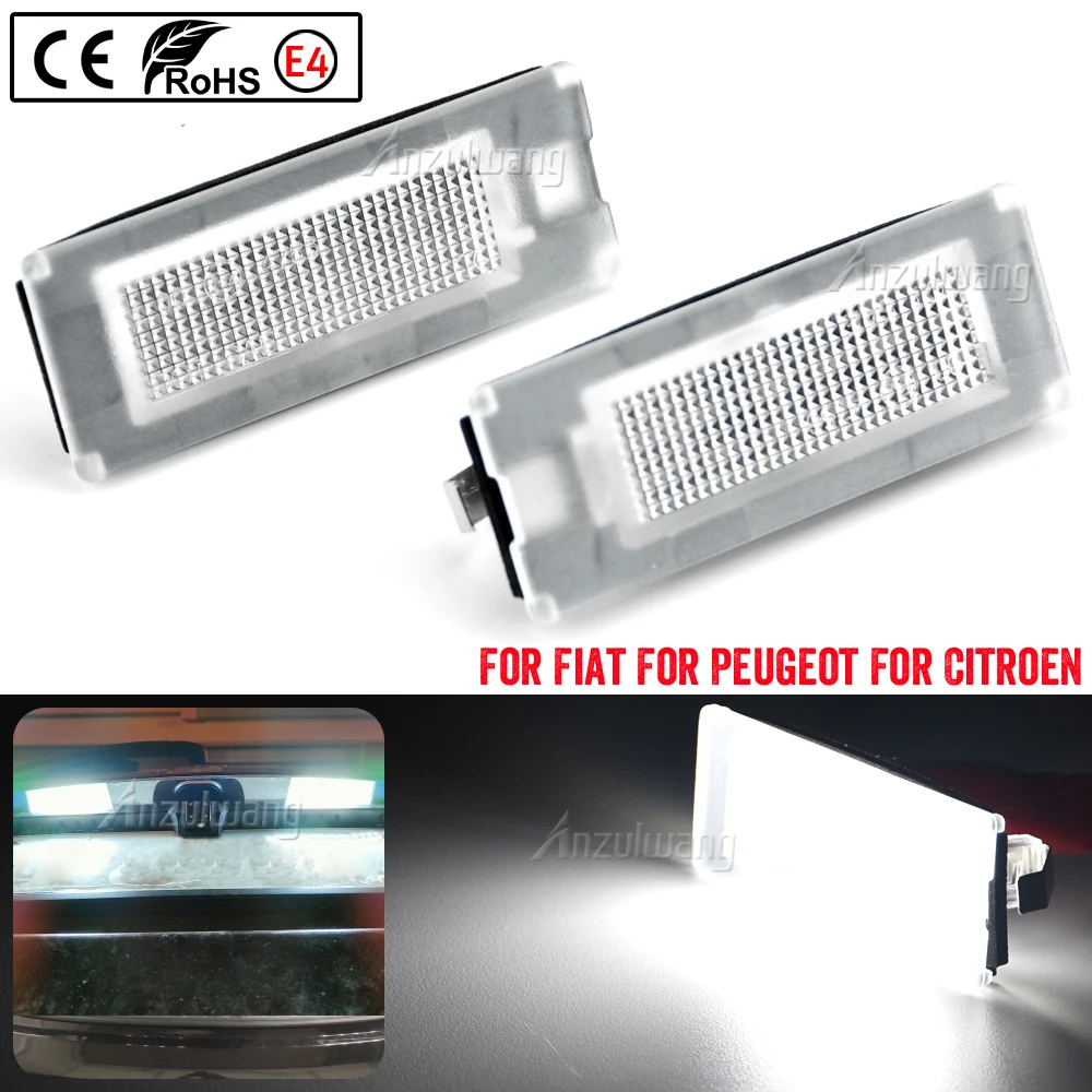 

For Peugeot Boxer LED Number License Plate Light Lamp For Fiat Ducato Citroen Jumper Bus Kasten 06-20 Error Free Car Accessories