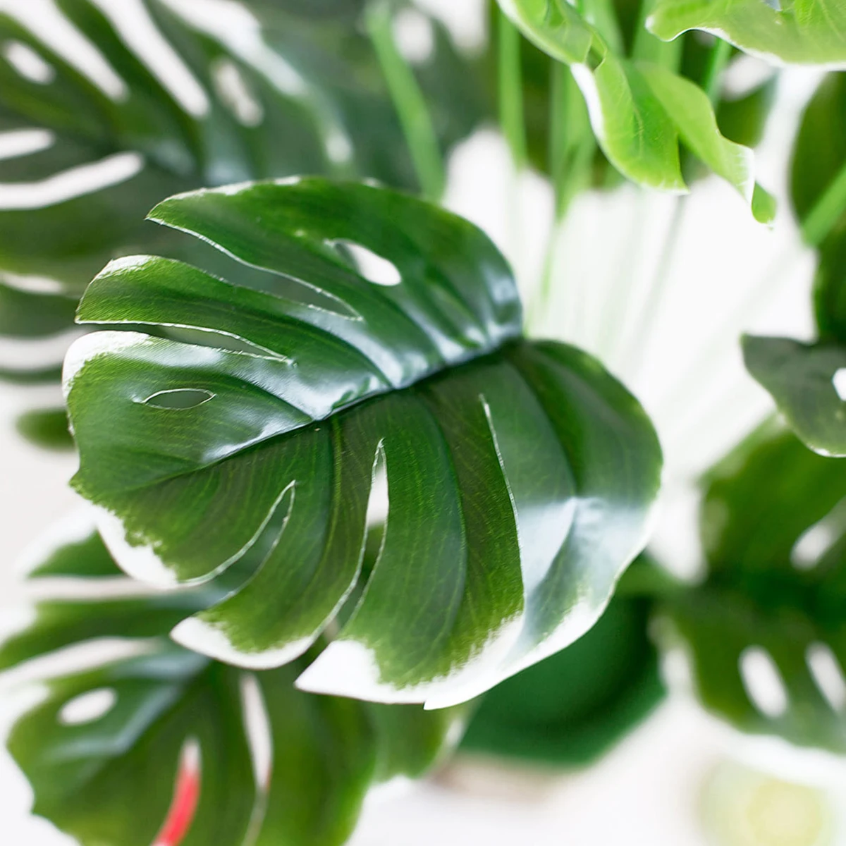 1 шт. большие тропические листья пальмы Monstera искусственные растения зеленые