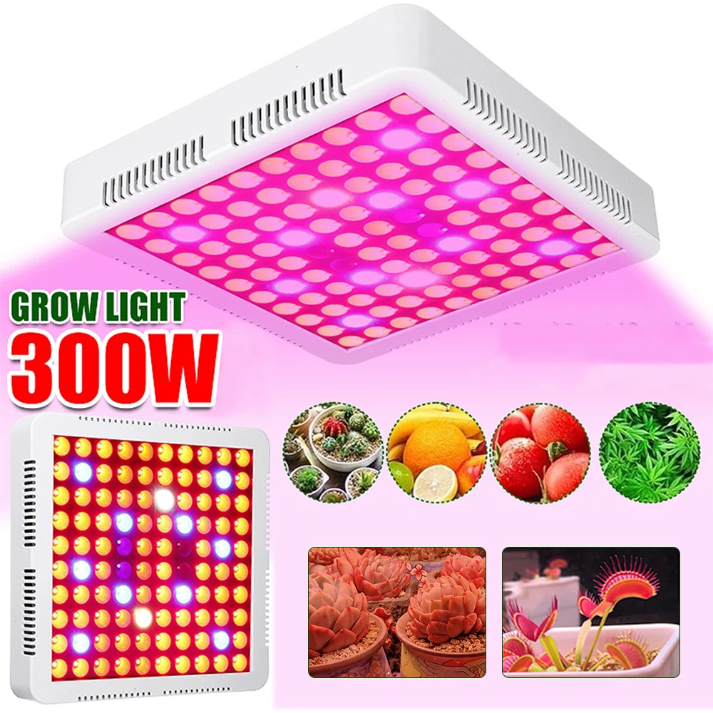 300W LED Growing Lamps Full Spectrum Grow Light Plant Indoor Nursery Flower Cultivation for Greenhouse Grow Tent