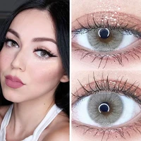 Pair Colored Contact Lens Yearly Use Natural Looking Cosmetic Eyes Contact Lenses with Color Eye Lens with Prescription