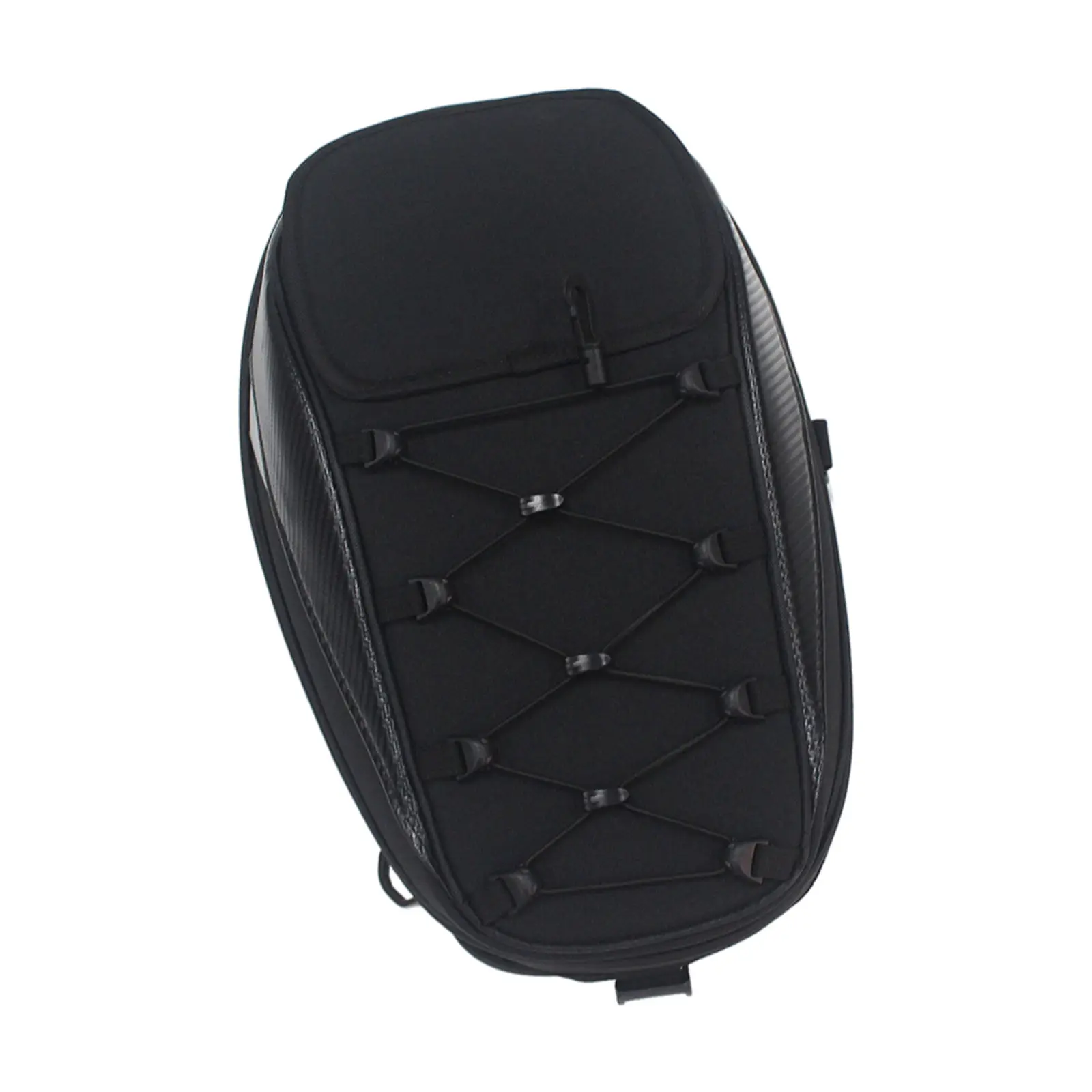 

Black Motorcycle Seat Tail Bag Waterproof Helmet Bag, Durable PU Leather