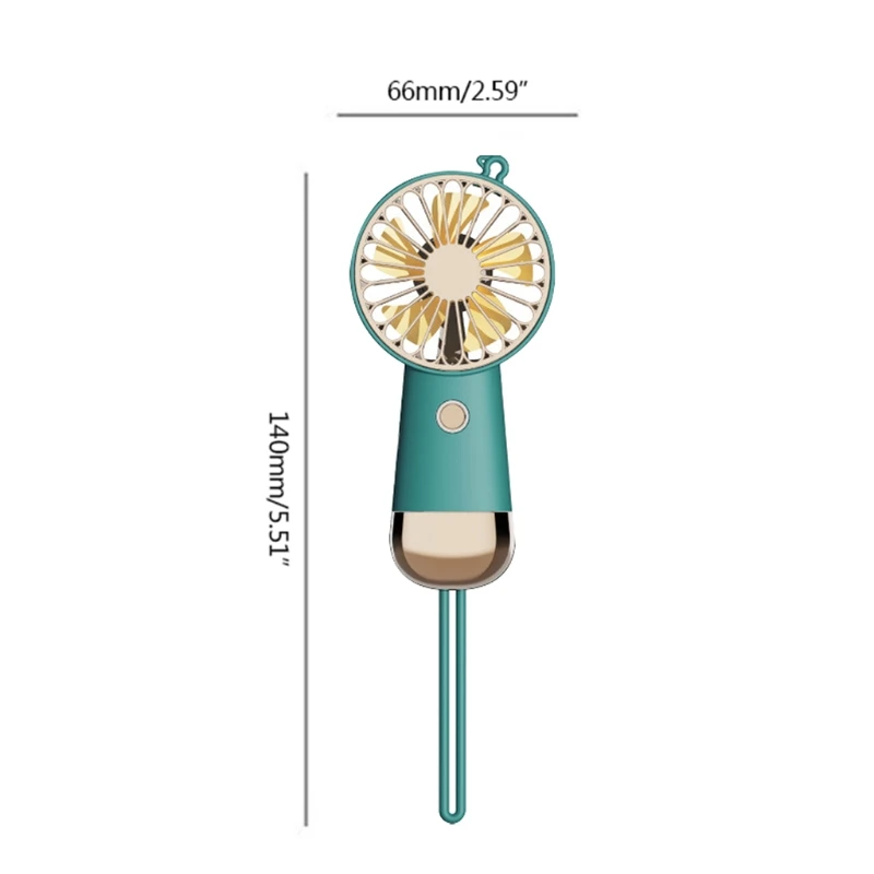 

Portable Mini Fan Powerful Small Personal Cooling Tool USB Rechargeable Pocket Size Handheld Air Cooler for Home Outdoor