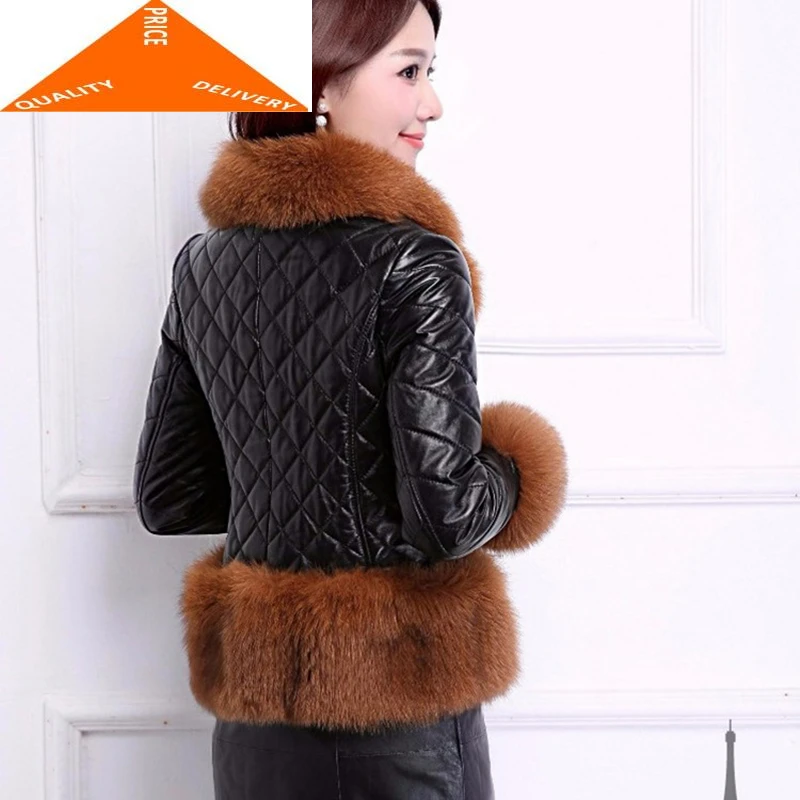 Женская зимняя куртка из искусственного меха Корейская Толстая теплая Роскошная