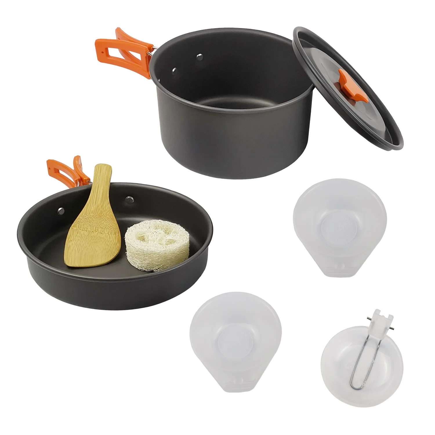 

Ultra-Light Stainless Steel Camping Kitchen Cookware Utensils Outdoor Cooking Picnic Tableware Pot Frying Pan