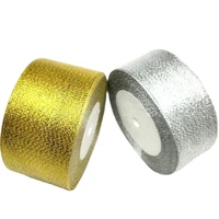 hl 5 meters gold and silver 1 12 2 glitter ribbons wedding decorative gift box wrapping belt diy crafts