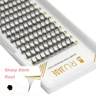 RUJADE 6D 8D острые тонкие заостренные базовые готовые объемные ресницы с узким стержнем 3D 4D 5D русские объемные ресницы для наращивания