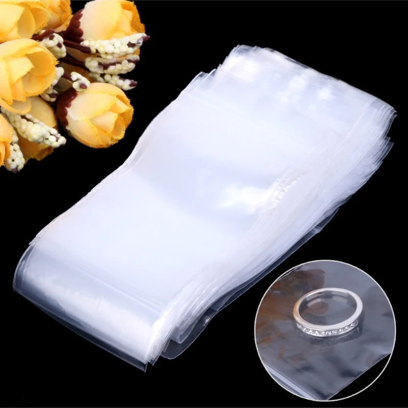 

100pcs Resealable Plastic Seal Zip Lock Bags Transparent Clear Poly Bag 5cmx7cm