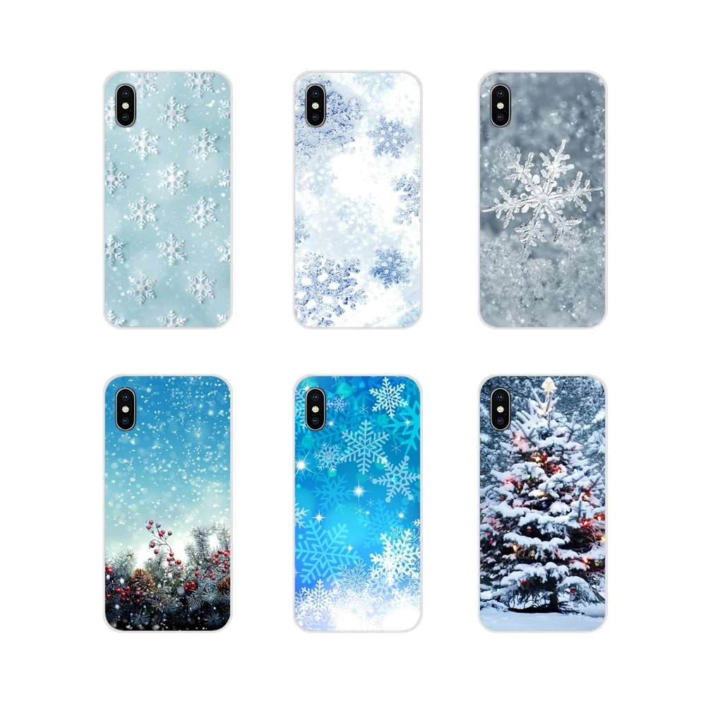 Рождественская Снежинка для Huawei G7 G8 P8 P9 P10 P20 P30 Lite Mini Pro P Smart Plus 2017 2018 2019 прозрачная