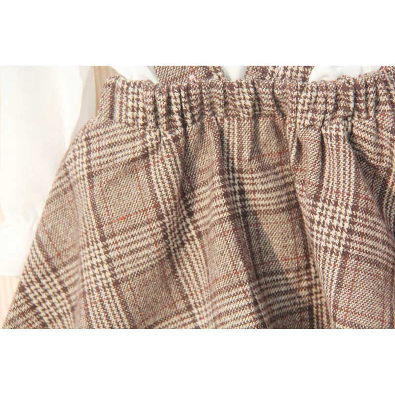 

Children Girls Strap Dress 2020 Spring New Plaid Cotton Dress Students Wear Fashion Strap Dresses Kids Girls Sleeveless Dresses