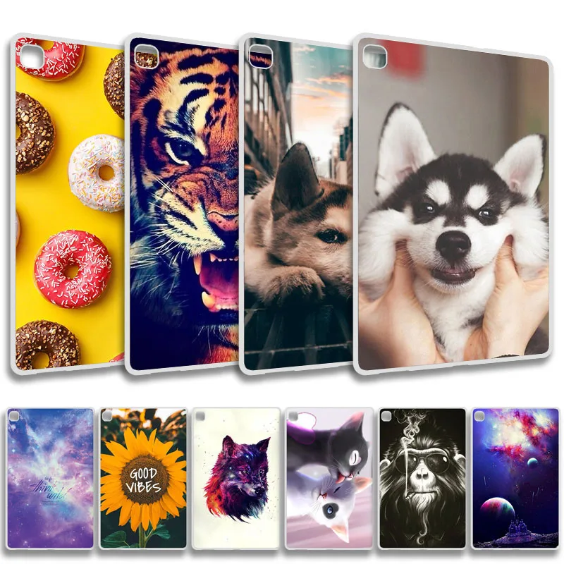 Мягкий чехол из ТПУ с рисунком для планшета Samsung Tab A 4 10 1 T580 P580 T515 T530 5 T590 Tab3 8 0 2019 T310