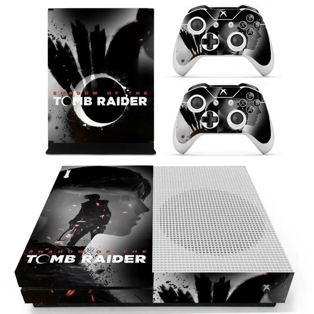Tomb Raider наклейка s для Xbox One S виниловые наклейки кожи Pegatina one тонкая консоль и два