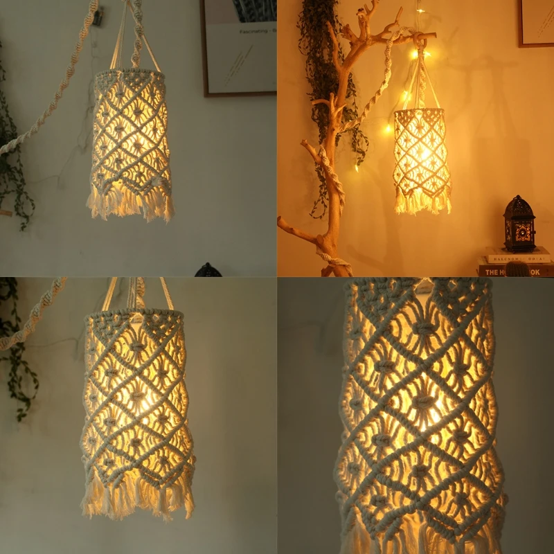 

Лампа-Макраме с подвесным освещением, современный офисный Декор для дома