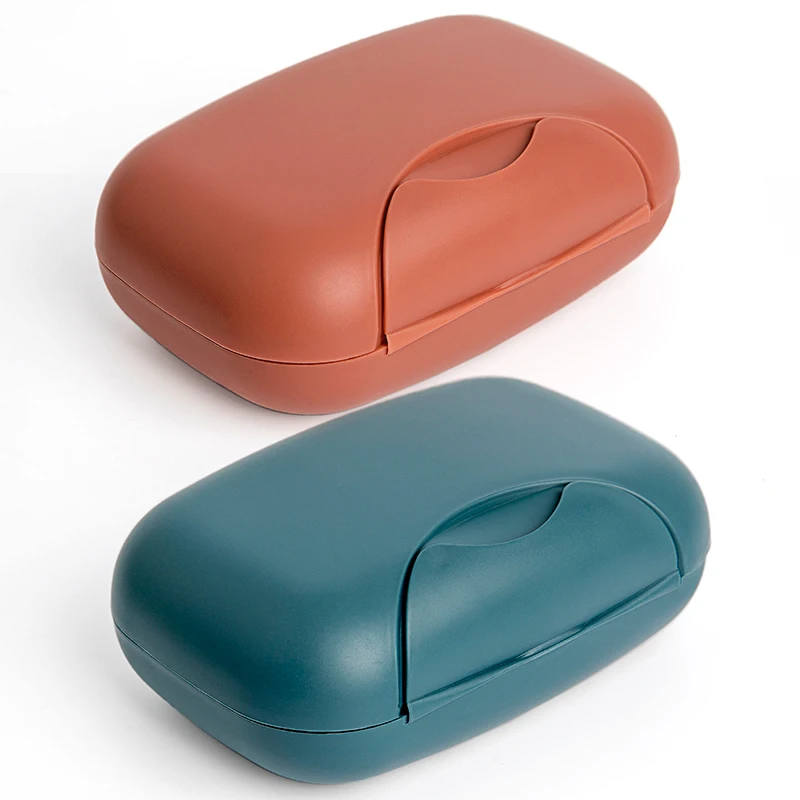 

Cute Plastic Soap Box Travel with Lid Kitchen Accessories Soap Saver Bathroom Saboneteira Banheiro Household Merchandises BL50ZH
