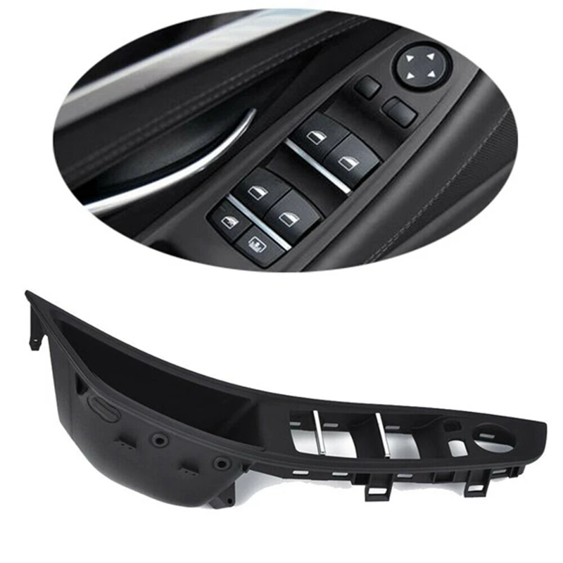 

LHD Car Interior Door Handle Inner Door Panel Pull Trim Cover for -Bmw 5 Serie F10 F11 520 525