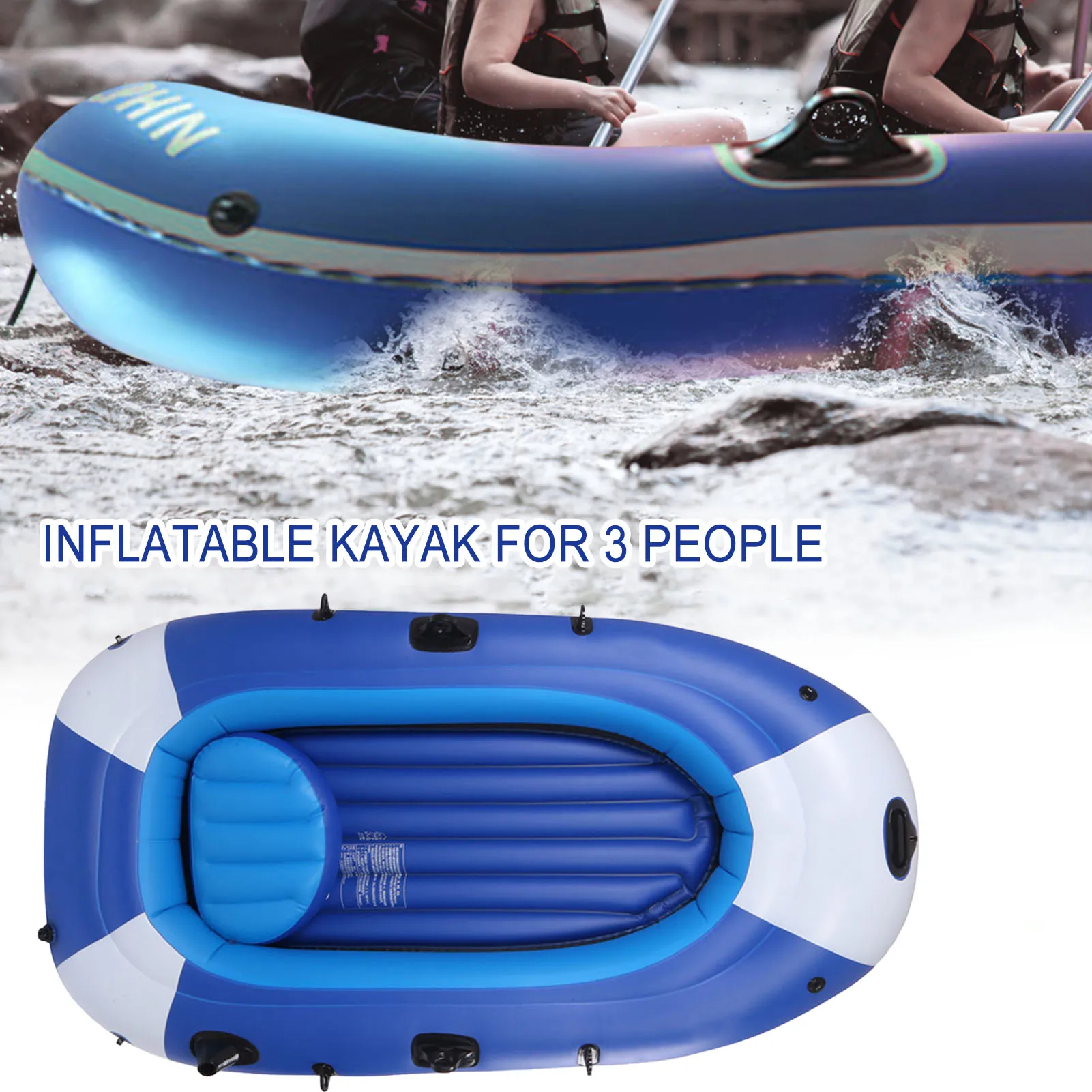 

Rubber boat thickening inflatable boat 3-man canoe fishing boat hovercraft charging net boat drifting boat