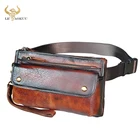 Нагрудная Сумка-слинг винного цвета из натуральной кожи, дизайнерская Повседневная дорожная поясная сумочка для сигарет 7 дюймов, модель 8136