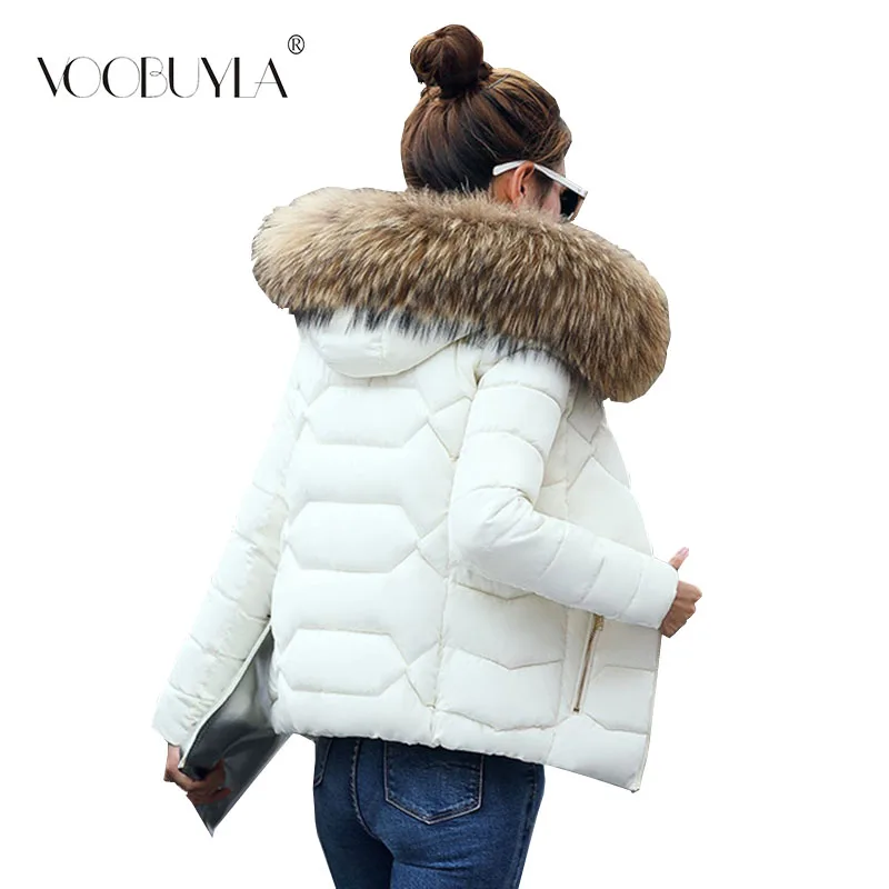 Зимняя женская куртка с искусственным мехом и капюшоном парка пальто Толстая