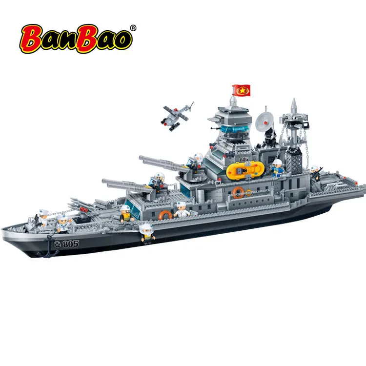 BanBao Cruiser Carrier военные строительные блоки совместимые с другими учебными кубиками