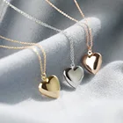 Подвески для женщин и мужчин, светлые, в форме сердца, с открывающейся фоторамкой, блестящие ожерелья, модные украшения для всей семьи