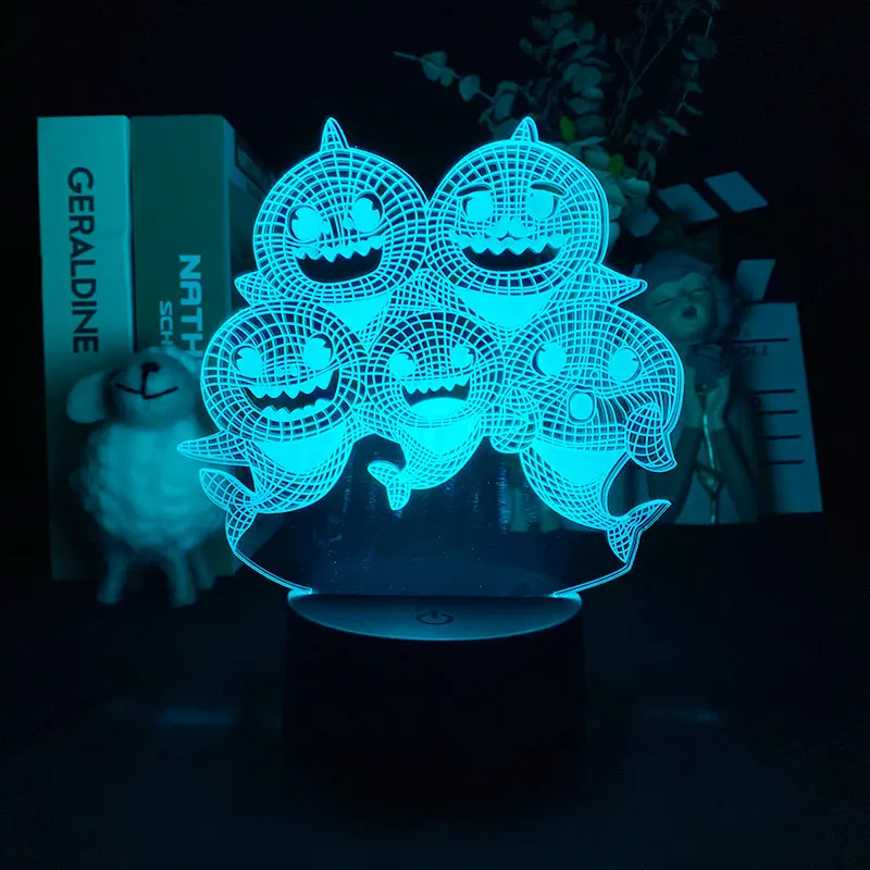 Мультяшный светодиодный ночник в виде акулы Disney для украшения детской комнаты USB
