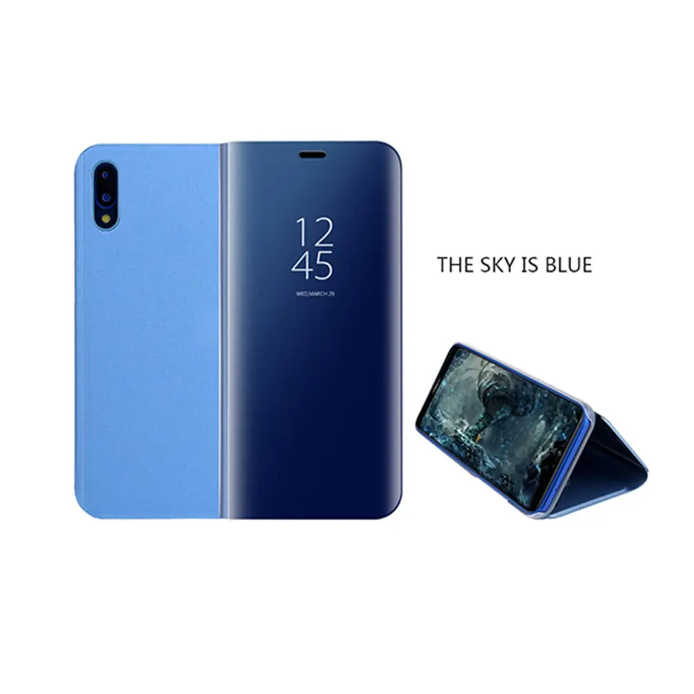 Роскошные 2 в 1 сенсорный экран зеркало заднего вида для телефона с откидной