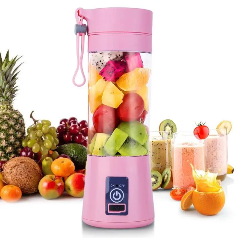 

380ml USB Rechargeable Portable Blender Mixer 6 Blades Juicer Juice Citrus Lemon Vegetable Fruit Smoothie Squeezer High Quality