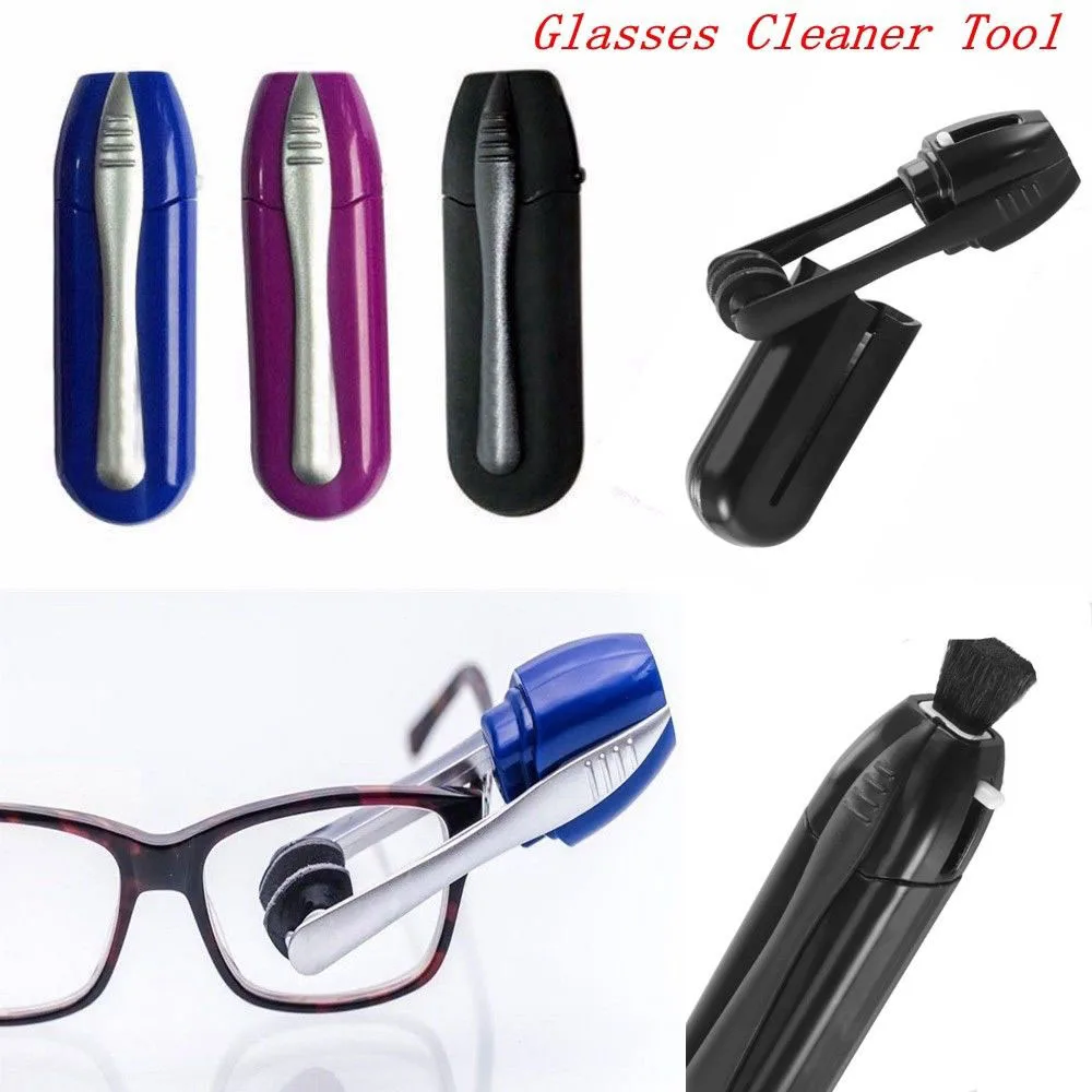 

Glasses Cleaning Brush Cleaner Best Mini Sun Glasses Eyeglass Microfiber Brush Cleaner Tool Clean Brush
