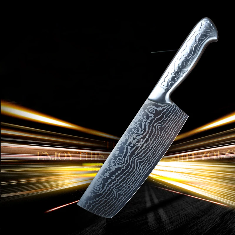 CHUN японский кухонный нож 7 дюймов Santoku ножи лазерный дамасский узор овощное мясо