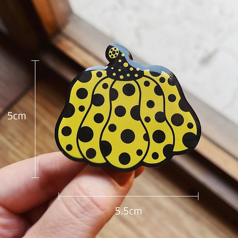 Yayoi Kusama Pumpkin Phone Holder Dropping Glue Fold Finger Grip Ring Mobile Phone Stand for iphone Samsung Xiaomi Cute Bracket