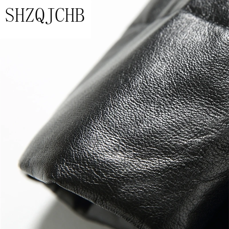 

Coat Sheepskin Men's Genuine Leather Winter Duck Down Jacket Men Fox Fur Collar Hooded Long Coat Men Jacket 726 KJ1448