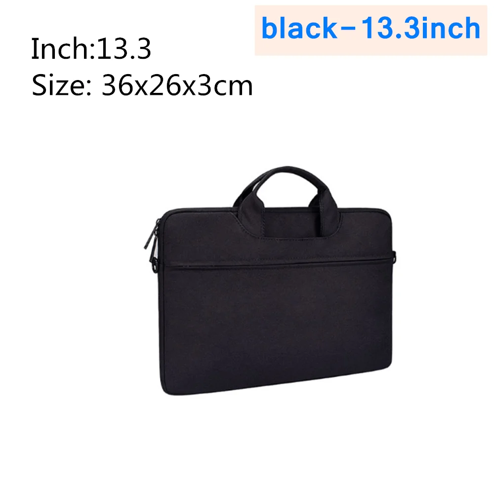 black-13.3inch Сумка для ноутбука 13,3, 14,1, 15,4, 15,6 дюймов, водонепроницаемая сумка для ноутбука Apple, чехол с вкладышем, Защитная сумка для ноутбука унисекс - Цвет: black-13.3inch