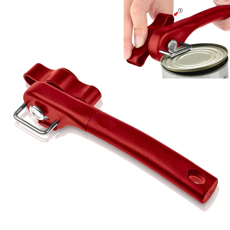 

1Pcs Kitchen Tools of the Household Easy Manual Easy Metal Can Opener with 6Pcs Retro Coat Hat Hook Door Wall Hanger