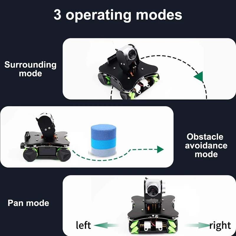 

Smart Robot Kit for UNO R3 with FPV Camera, Coding Mecanum Wheel DIY Omnidirectional Toys Video WiFi Robot Car