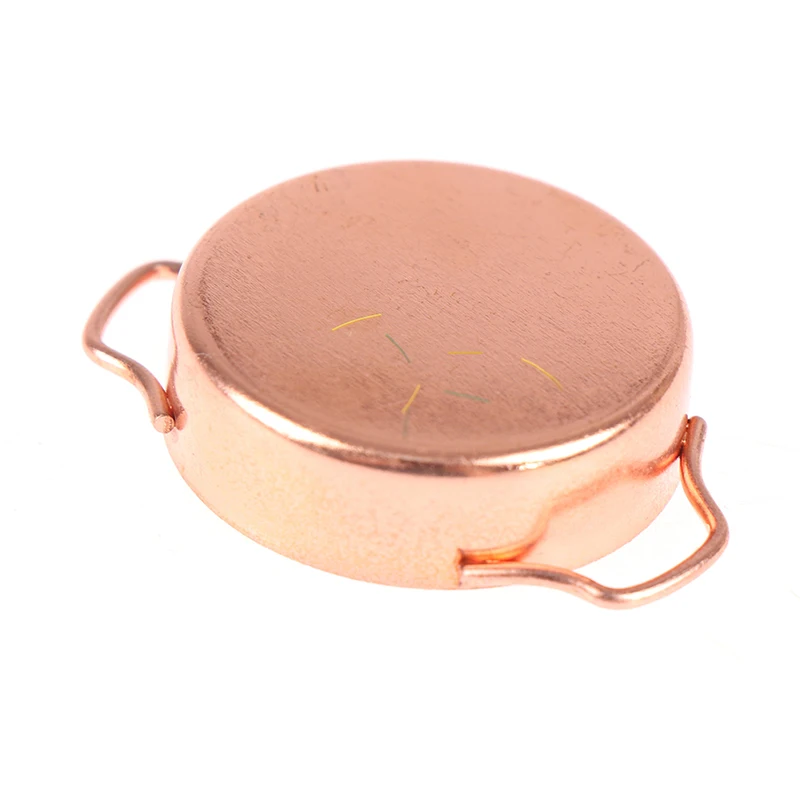 

1Pcs 1/12 Dollhouse Miniature Accessories Mini Alloy Soup Pot With Food Simulation Kitchenware Model Toys For Doll House Decor
