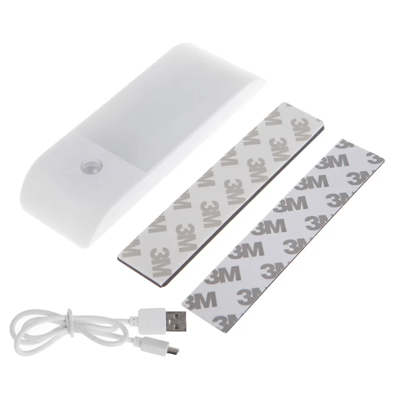 Яркий 12 Светодиодный движения PIR Сенсор светильник шкаф настенный зарядка через