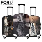 FORUDESIGNS, модные аксессуары для путешествий, Защитные чехлы для багажа, кошка, рефракция, тигр, дизайнерский чехол для костюма, чехол на багажник 18-32 дюйма