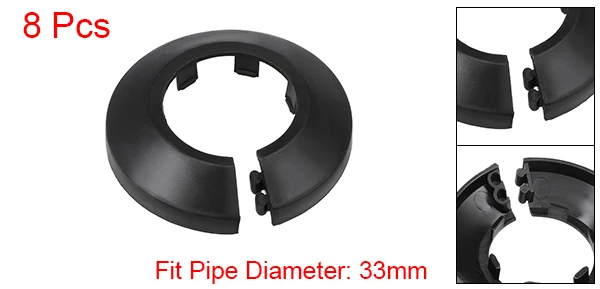 

Uxcell набор декоративных колпачков для труб 8 шт., пластик, белый/черный